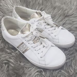 Gold & White Micheal Kors Sneakers